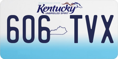 KY license plate 606TVX