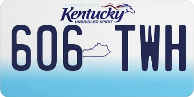 KY license plate 606TWH