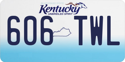 KY license plate 606TWL