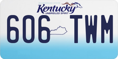KY license plate 606TWM