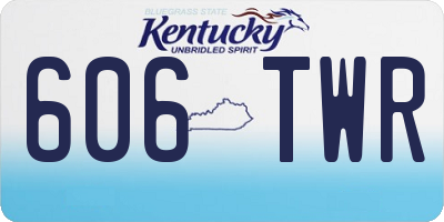 KY license plate 606TWR