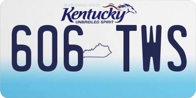 KY license plate 606TWS