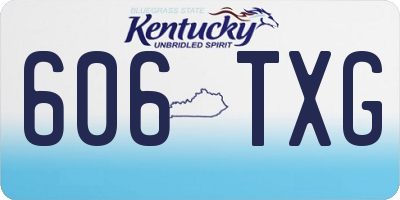 KY license plate 606TXG