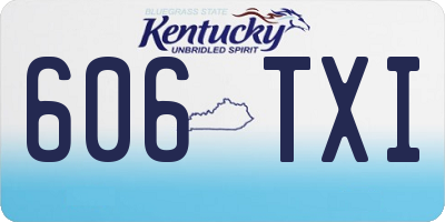 KY license plate 606TXI
