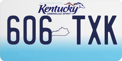 KY license plate 606TXK