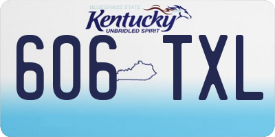 KY license plate 606TXL