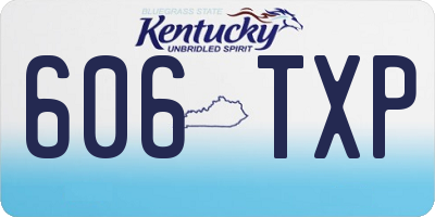 KY license plate 606TXP