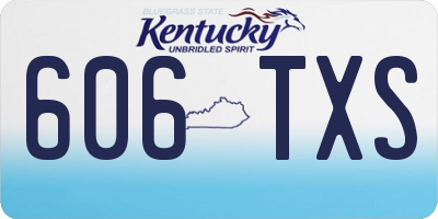 KY license plate 606TXS