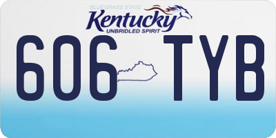 KY license plate 606TYB