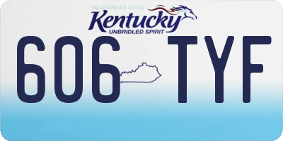 KY license plate 606TYF