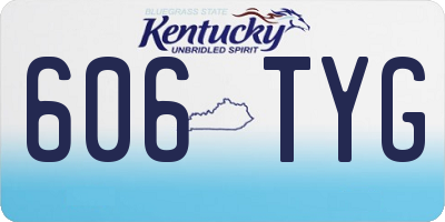 KY license plate 606TYG