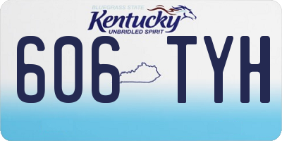 KY license plate 606TYH