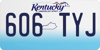KY license plate 606TYJ