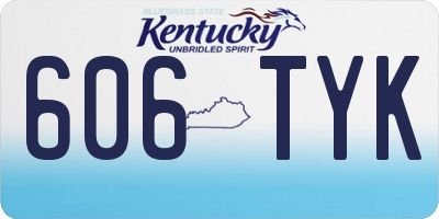 KY license plate 606TYK