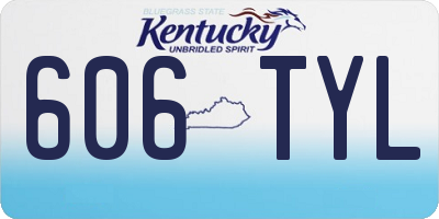 KY license plate 606TYL