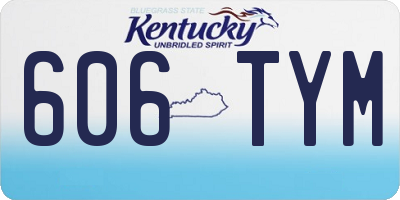 KY license plate 606TYM