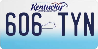 KY license plate 606TYN