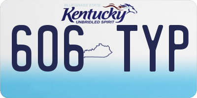 KY license plate 606TYP