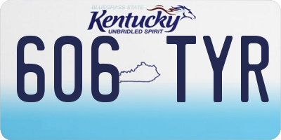 KY license plate 606TYR