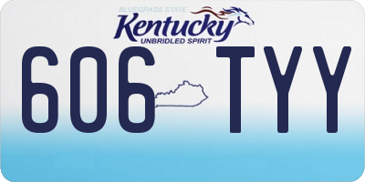 KY license plate 606TYY