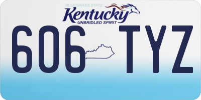 KY license plate 606TYZ