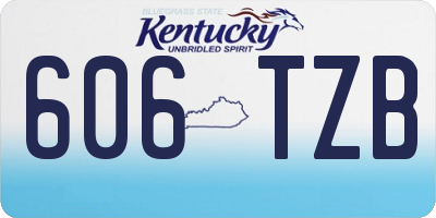 KY license plate 606TZB
