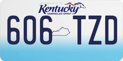 KY license plate 606TZD