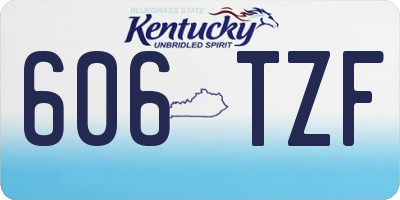 KY license plate 606TZF