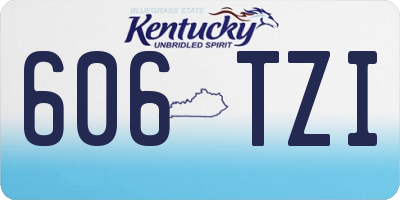 KY license plate 606TZI