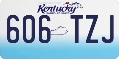 KY license plate 606TZJ