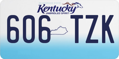 KY license plate 606TZK