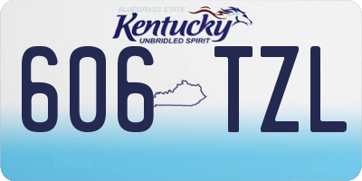 KY license plate 606TZL