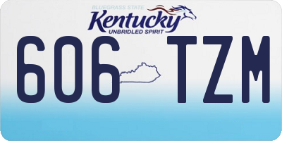 KY license plate 606TZM