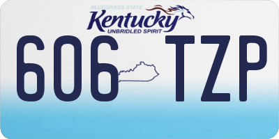 KY license plate 606TZP