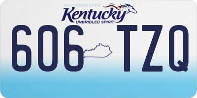 KY license plate 606TZQ