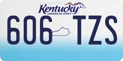 KY license plate 606TZS