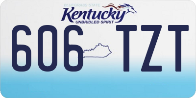 KY license plate 606TZT