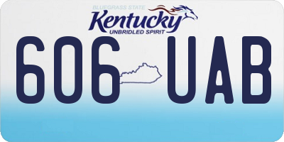 KY license plate 606UAB