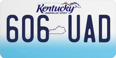 KY license plate 606UAD