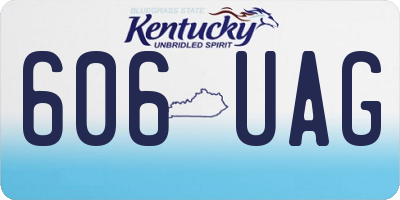 KY license plate 606UAG