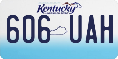 KY license plate 606UAH