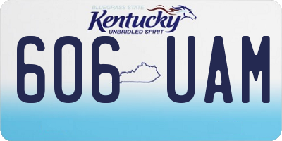 KY license plate 606UAM