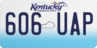 KY license plate 606UAP