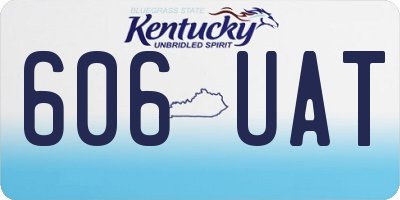 KY license plate 606UAT