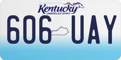 KY license plate 606UAY