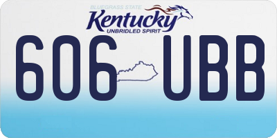 KY license plate 606UBB