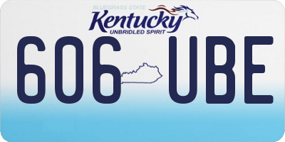 KY license plate 606UBE