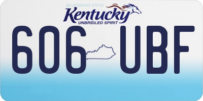 KY license plate 606UBF