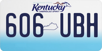 KY license plate 606UBH