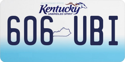 KY license plate 606UBI